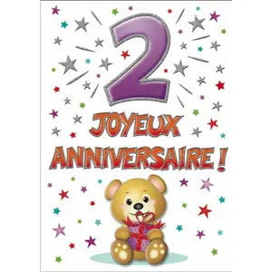 Carta doppia Piccadilly Greetings 02 Joyeux Annversaire image-0