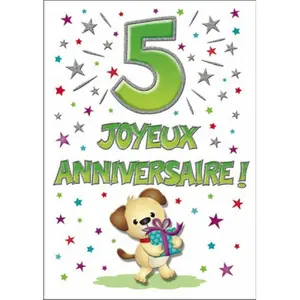 Carta doppia Piccadilly Greetings 05 Joyeux Annversaire image-0