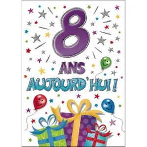 Tarjeta doble Piccadilly Greetings 08 Ans Aujourd'hui image-0