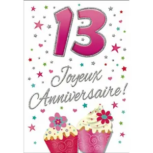 Dubbele kaart Piccadilly Greetings 13 Joyeux Annversaire image-0