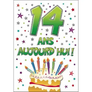 Double card Piccadilly Greetings 14 Ans Aujourd'hui image-0