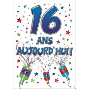 Carta doppia Piccadilly Greetings 16 Ans Aujourd'hui image-0