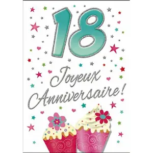 Doppelte Karte Piccadilly Greetings 18 Joyeux Annversaire image-0