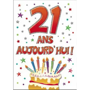 Podwójna karta Piccadilly Greetings 21 Ans Aujourd'hui image-0