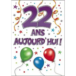 Doppelte Karte Piccadilly Greetings 22 Ans Aujourd'hui image-0