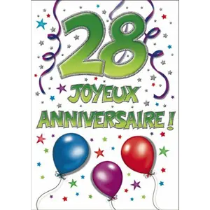 Doppelte Karte Piccadilly Greetings 28 Joyeux Annversaire image-0