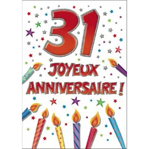 Tarjeta doble Piccadilly Greetings 31 Joyeux Annversaire image-0