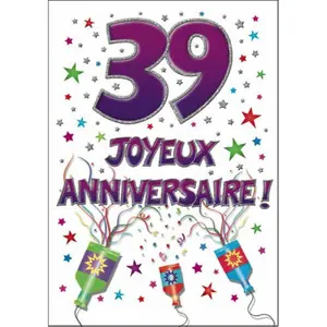 Dobbeltkort Piccadilly Greetings 39 Joyeux Annversaire image-0