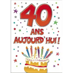 Tarjeta doble Piccadilly Greetings 40 Ans Aujourd'hui image-0