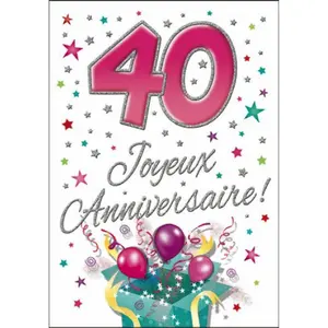 Doppelte Karte Piccadilly Greetings 40 Joyeux Annversaire image-0
