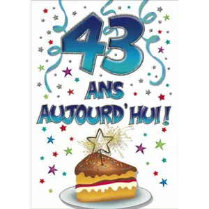 Carta doppia Piccadilly Greetings 43 Ans Aujourd'hui image-0