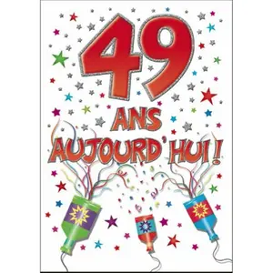Dubbele kaart Piccadilly Greetings 49 Ans Aujourd'hui image-0