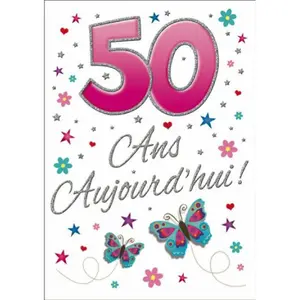 Dvojitá karta Piccadilly Greetings 50 Ans Aujourd'hui image-0