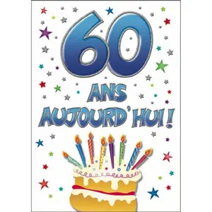 Dubbla kort Piccadilly Greetings 60 Ans Aujourd'hui image-0