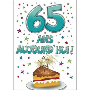 Carta doppia Piccadilly Greetings 65 Ans Aujourd'hui image-0