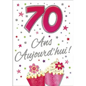 Dubbele kaart Piccadilly Greetings 70 Ans Aujourd'hui image-0