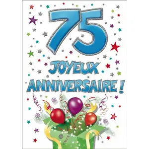 Doppelte Karte Piccadilly Greetings 75 Joyeux Annversaire image-0