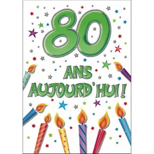 Dubbele kaart Piccadilly Greetings 80 Ans Aujourd'hui image-0