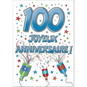 Doppelte Karte Piccadilly Greetings 100 Joyeux Annversaire image-0