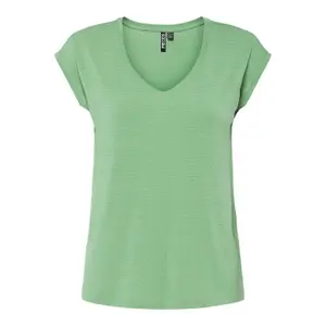 T-shirt da donna a righe Pieces Billo Lurex image-0