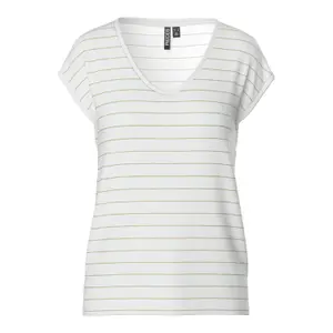 T-shirt da donna a righe Pieces Billo Lurex image-0