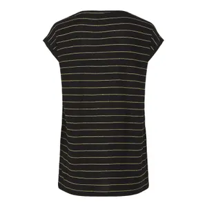 T-shirt da donna a righe Pieces Billo Lurex image-1