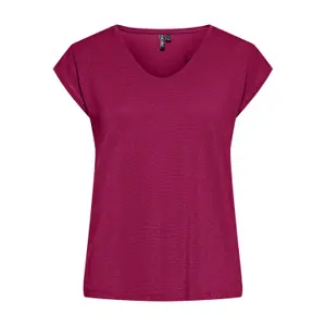T-shirt da donna a righe Pieces Billo Lurex image-0