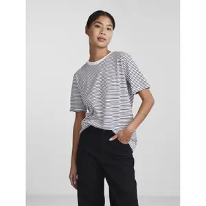 Camiseta mujer Pieces Ria Up Stripes image-1