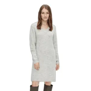 Robe manches longues col V femme Pieces Ellen image-1