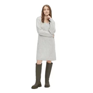 Robe manches longues col V femme Pieces Ellen image-0