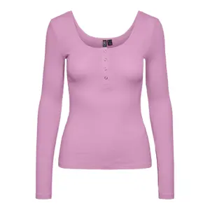 Camiseta de manga larga mujer Pieces Kitte image-0