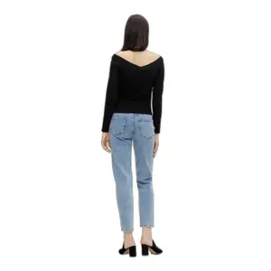 Damski T-shirt z długim rękawem, off-the-shoulder v-neck Pieces Maliva image-3