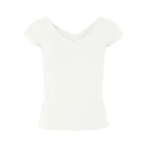 Damski t-shirt off-shoulder v-neck Pieces Maliva image-0