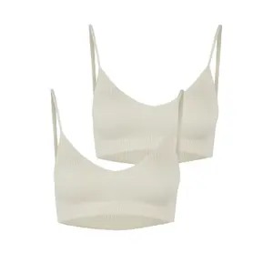 Lot de 2 brassières côtelé femme Pieces Symmi image-0