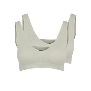 Lot de 2 brassières côtelé femme Pieces Symmi image-0
