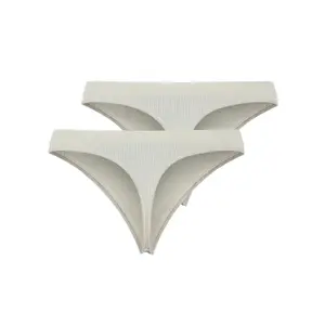 Lot de 2 strings côtelé femme Pieces Symmi image-1