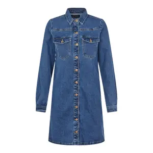 Robe en jean manches longues femme Pieces Perry image-0