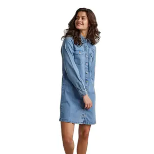 Robe en jean manches longues femme Pieces Perry image-1