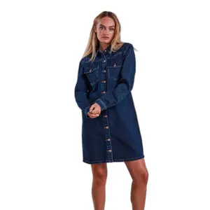 Robe en jean manches longues femme Pieces Perry image-1