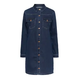 Robe en jean manches longues femme Pieces Perry image-0