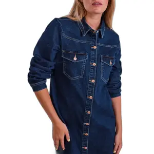 Robe en jean manches longues femme Pieces Perry image-4