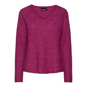 17114251-4533525-v-hals-gebreide-trui-dames-pieces-ellen-o-neck-fuchsia-festival