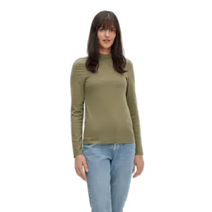 T-shirt manches longues à col T femme Pieces Kylie image-1