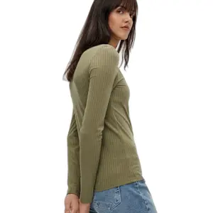 T-shirt manches longues à col T femme Pieces Kylie image-4