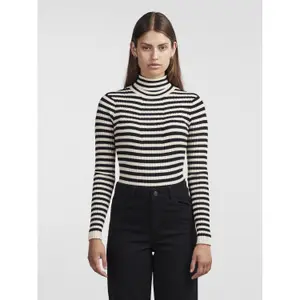 Jersey de punto de cuello alto para mujer Pieces Crista image-1