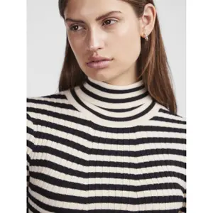 Jersey de punto de cuello alto para mujer Pieces Crista image-4