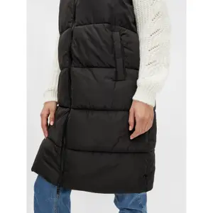 Doudoune longue à capuche sans manches femme Pieces Bee image-5