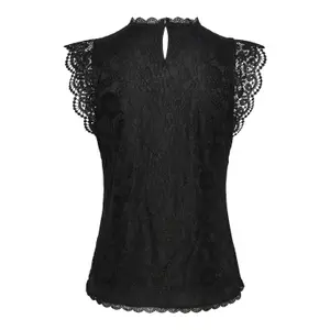 Camiseta de tirantes de encaje de manga larga mujer Pieces Olline image-4