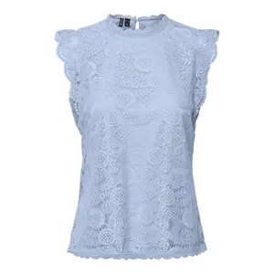 Camiseta de tirantes de encaje de manga larga mujer Pieces Olline image-0