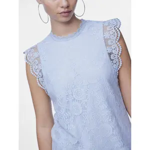 Camiseta de tirantes de encaje de manga larga mujer Pieces Olline image-4